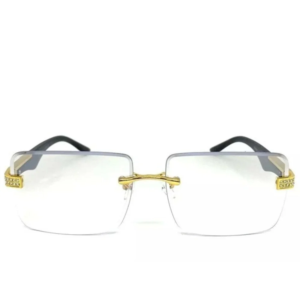 Women Eye Glasses Clear Lens Hip Hop Street Wear Style Woody Arms‎ Classic Fancy
